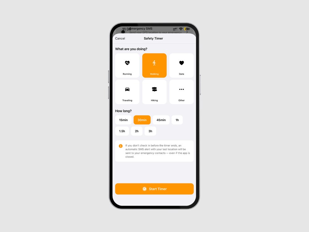 Safety timer setup